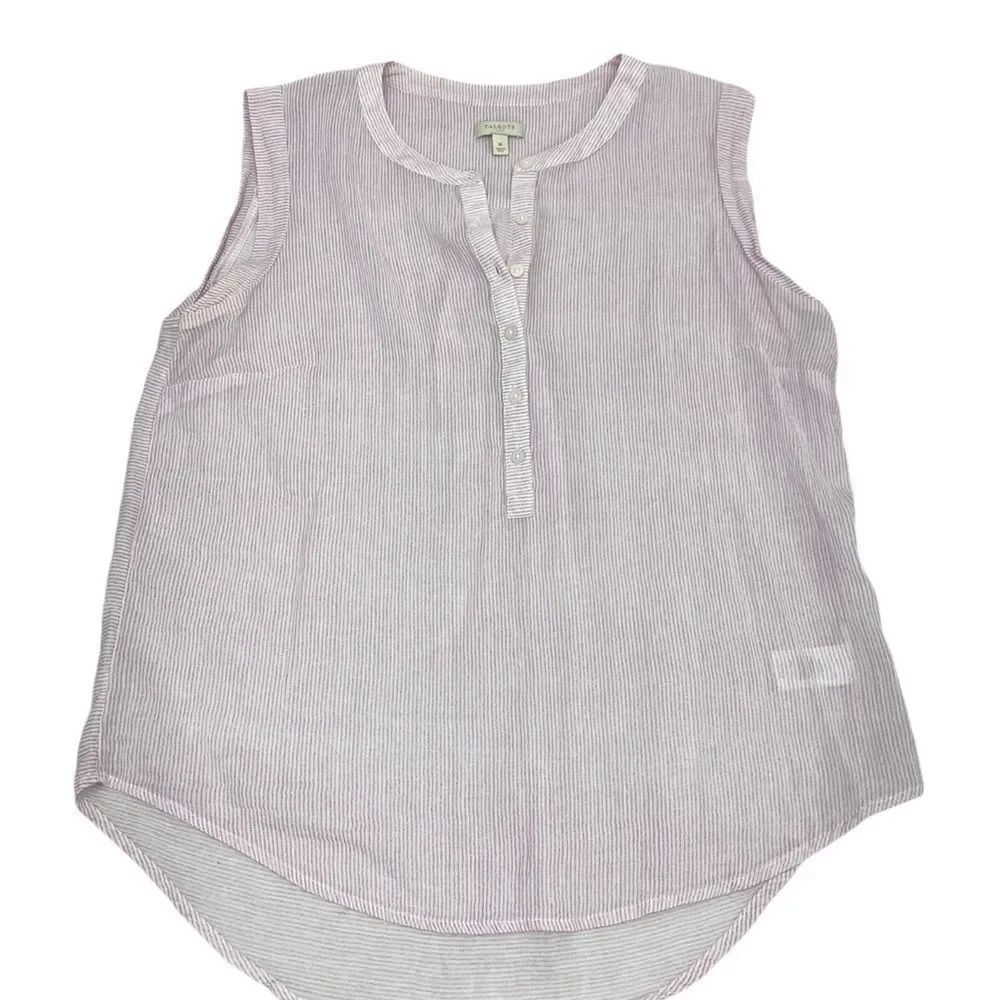 Talbots Women's Stripe Blouse size Medium